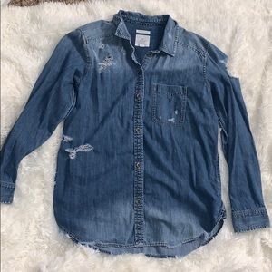 American Eagle Distressed Shirt
